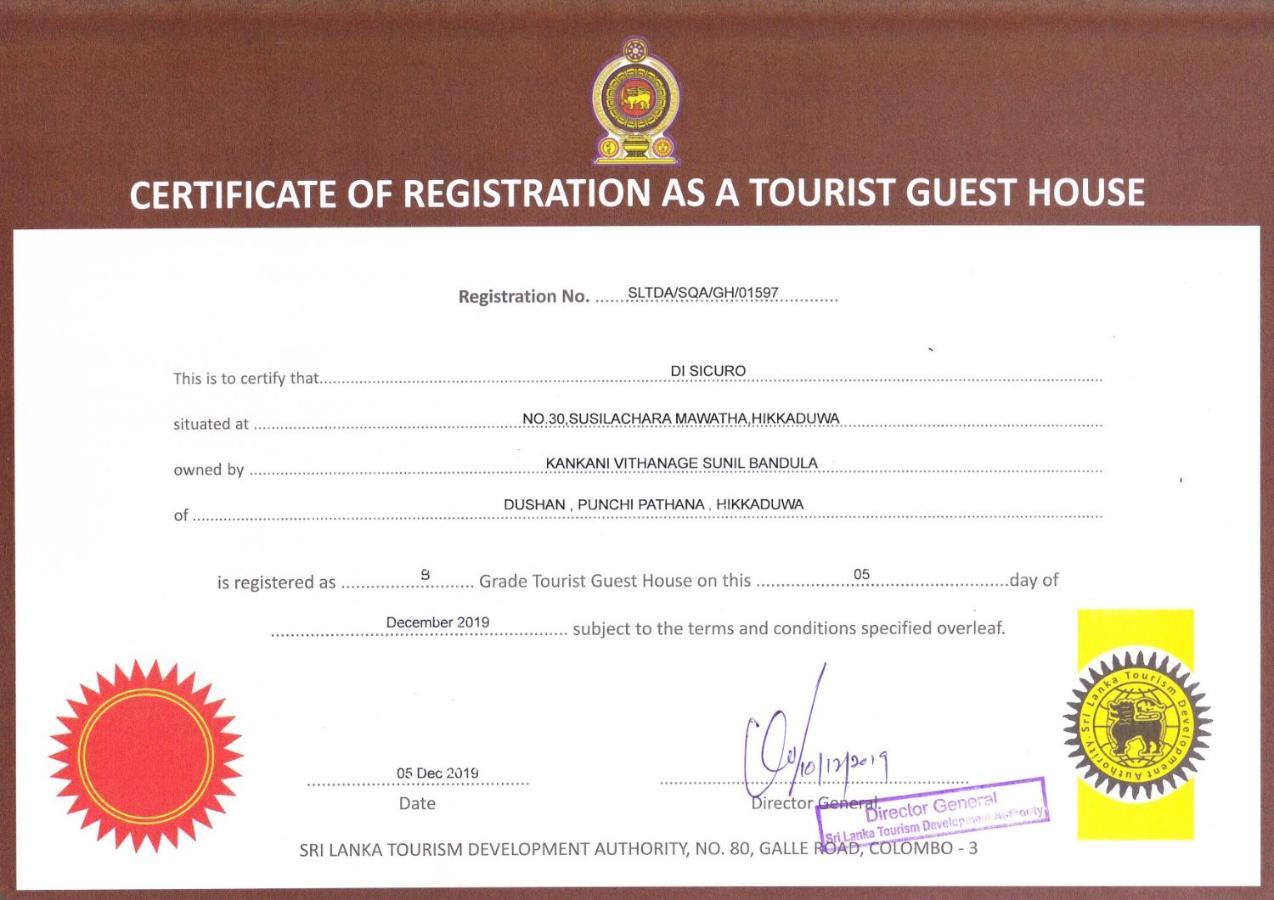 Di Sicuro Tourist Inn ฮิกคาดูวา ภายนอก รูปภาพ